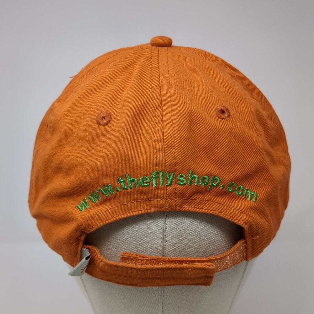 Antelope Creek Lodge Strapback Hat Orange Os Adjustable Embroidered The Fly Shop View 5